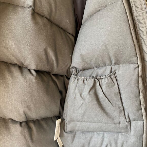 Adventure Gear Mens Size L Down Puffer Jacket Parka Hood Green Pockets Aviator - Picture 12 of 14